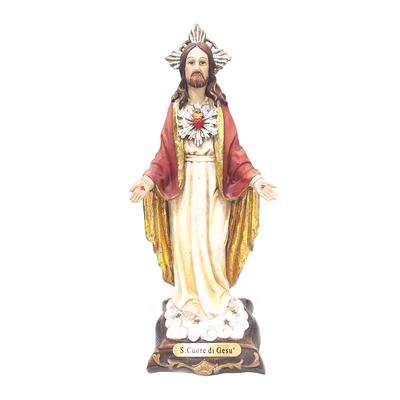 Custom Size Church Decoration Polyresin Sag.Cor.de Jesus Statue for Sale