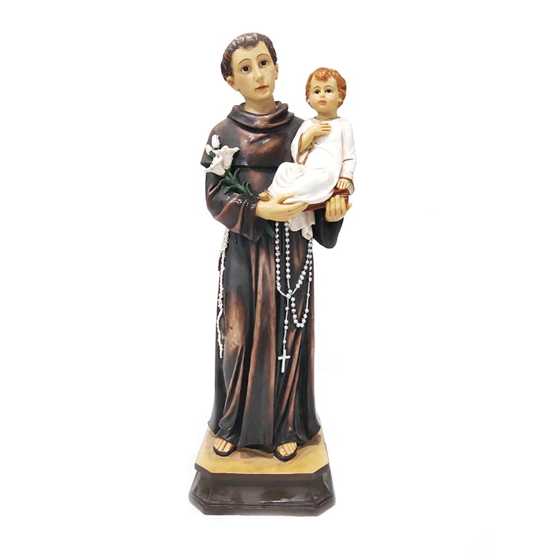 hand painted religious statue holiday decoration San Antonio Santo Figure