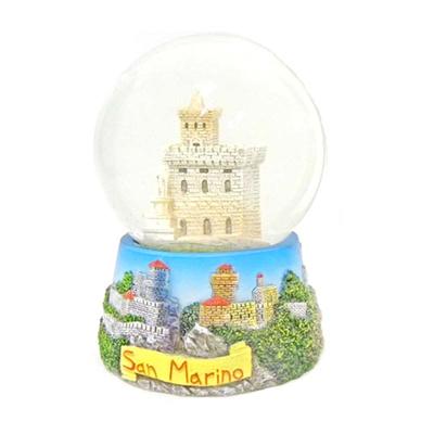 San Marino Souvenir Custom Promotional Gifts Polyresin Snow Globe