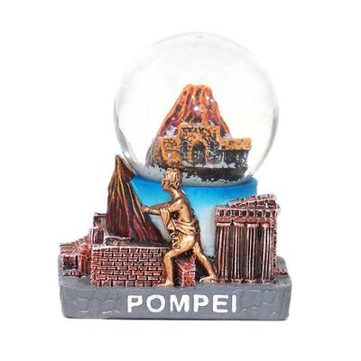 Custom Pompei Souvenirs Gifts Home Decoration Polyresin Snow Globe
