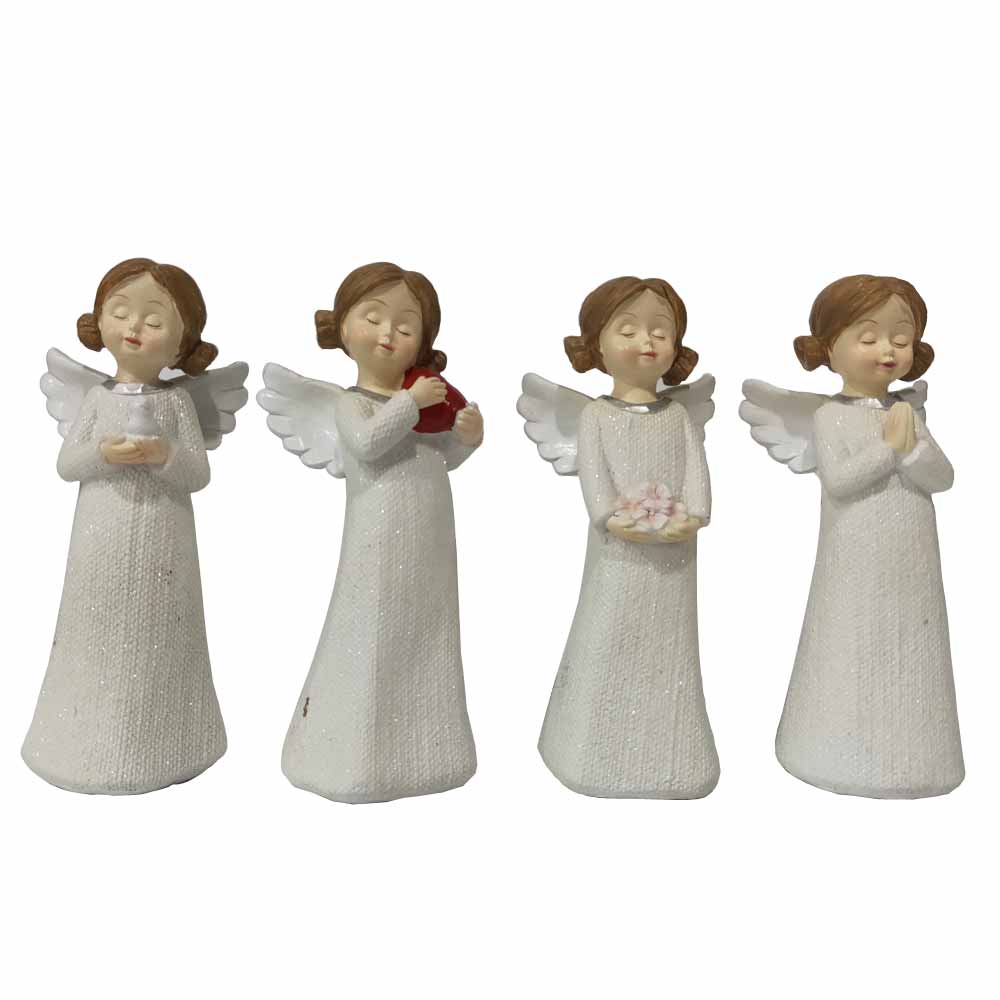 Wholesale OEM white creative design resin angel figurines for home decor