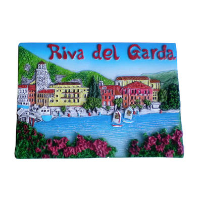 superior quality Italy stylish Lago di Garda tourist polyresin souvenirs fridge magnet