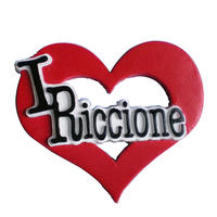 I love riccione heart shape polyresin souvenir fridge magnet for gift
