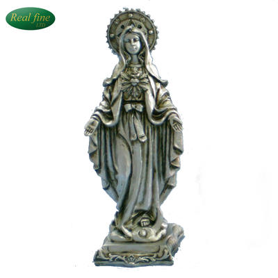 Wholesale plating resin religious mary statue for church decoration