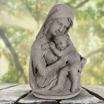 Christian home decor mother figure resin statue kid spiritual garden statue