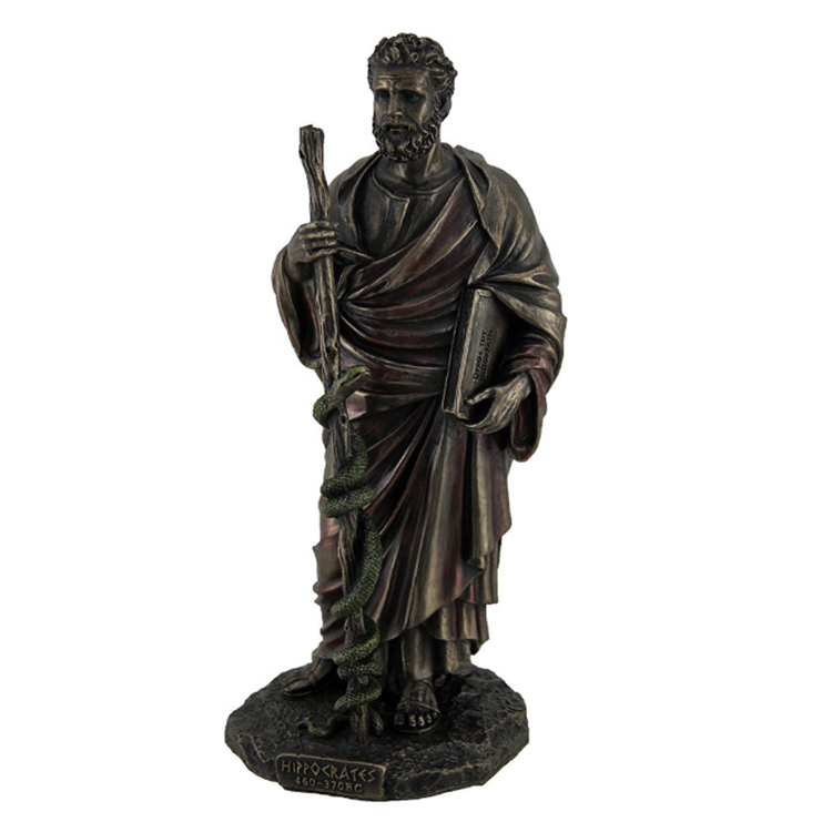 Greek resin statue Hippocrates figurine garden decor