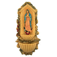 Our lady of guadalupe statue resin holy water font