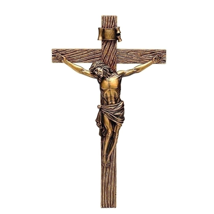 Jesus christ decoration statue cross linked polyethylene resin figurine