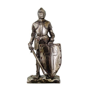 Crusader knight statue custom figurine resin for home decoration