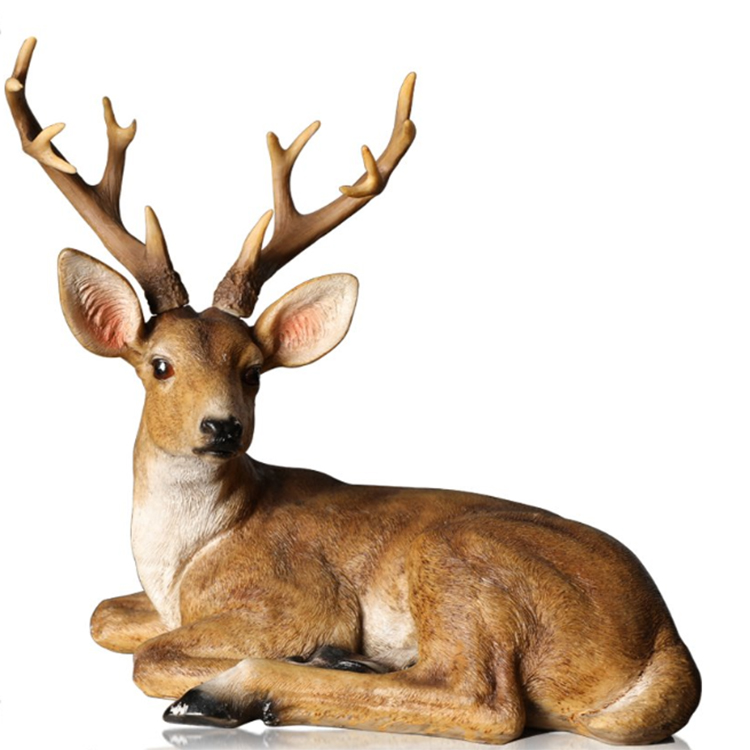 Resin statue animal deer figurine decor home statue