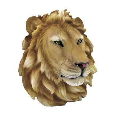 Lion head statue decorative wall figurine resin animal head