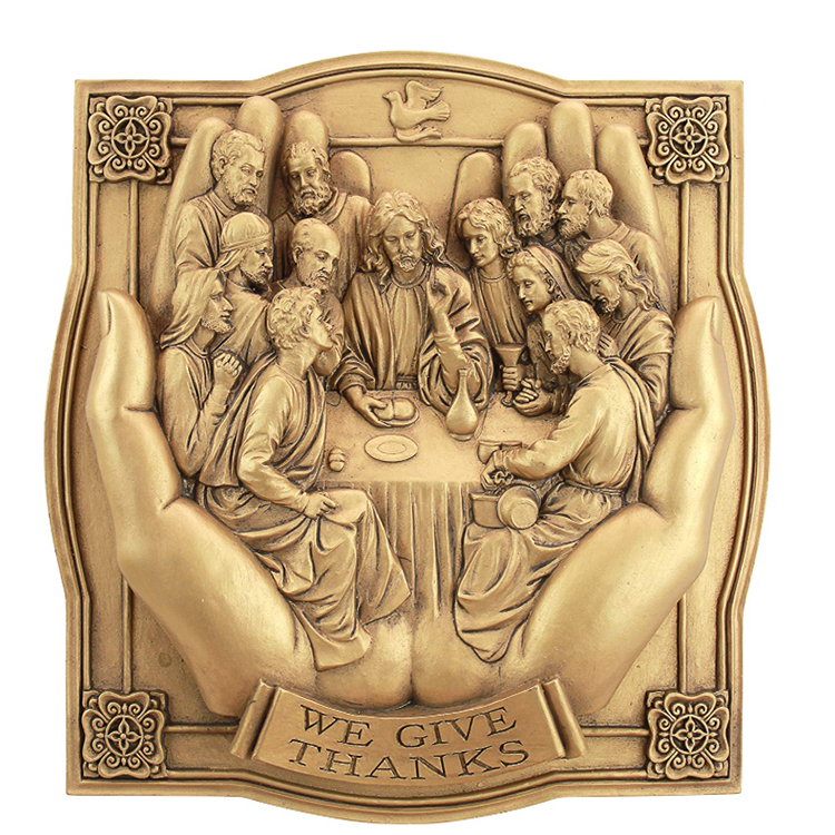 We giving Thanks lord supper wall decor resin fugurine ornament