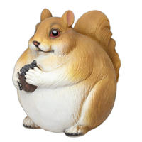 Stuffed squirrel figurine garden statue fatty animal decoration