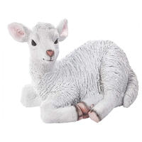 White figurine lamb statue polyresin  goat figurine