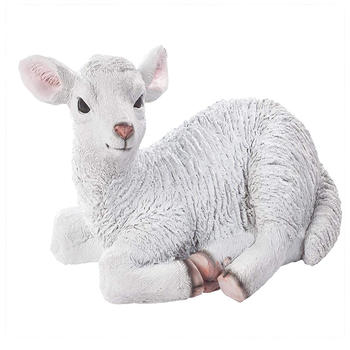 White figurine lamb statue polyresin  goat figurine