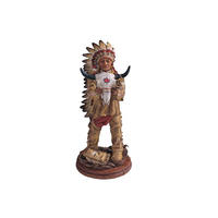 Native American statue animal skeleton decoration bison figurine
