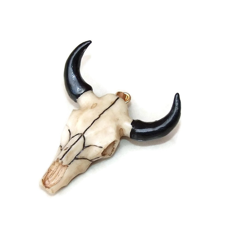 Wall bull head decor resin skeleton animal home decoration