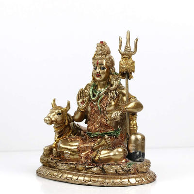 Bronze shiva resin statue figurine  religious home ornament