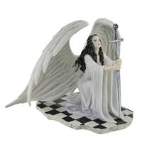 Custom resin angel wing pray statue decor