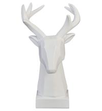 Polyresin stag figurine white statue resin craft