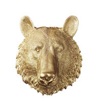 Wall chambers resin mini bear headfigurines craft