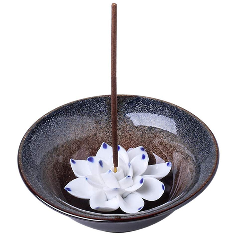 Chinese Incense Burner Bowl Ceramic Handicraft Holder