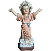 Divino Nino Resin Divine Child Jesus Sculpture, 10 Inch Colored Nino Resin Statue Decor