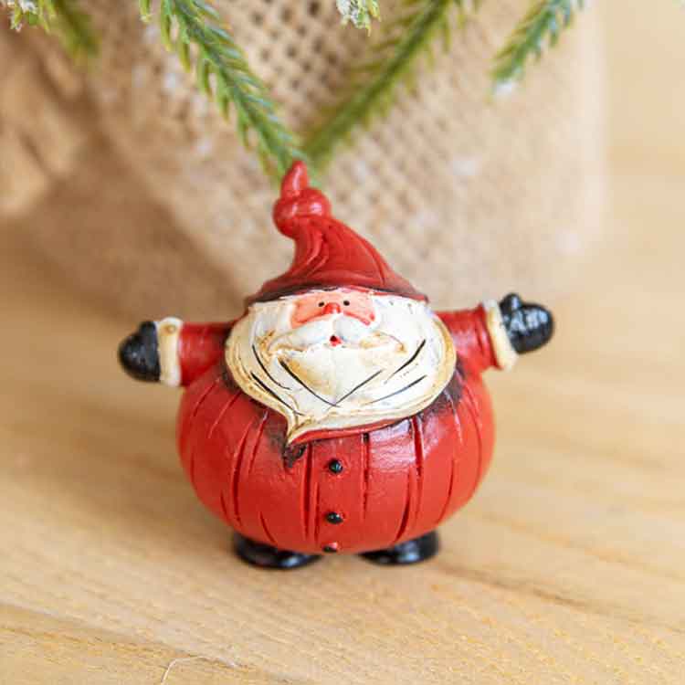 Merry Christmas Santa Claus Home Decor, Christmas Figurine Hand Painted Resin Crafts