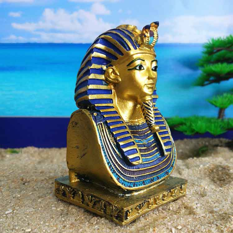 Egyptian Pharaoh Resin Statue Hand Painted Home Decor Gifts Figurines
