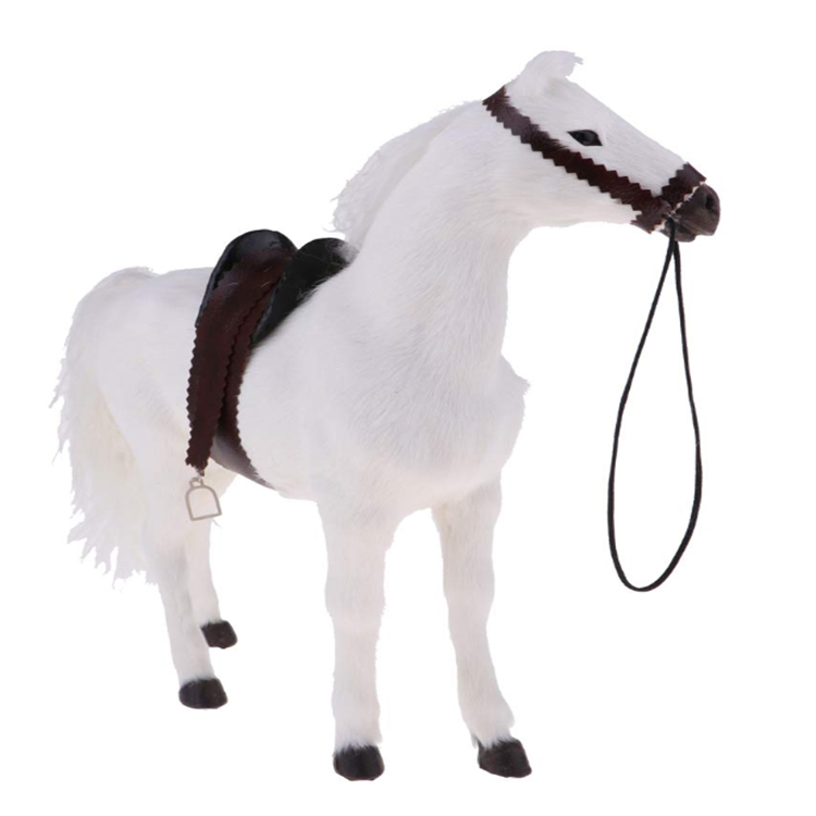 White miniature mini horse resin table decoration craft